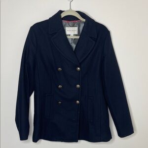 Banana Republic Women's Dark Blue Pea Coat